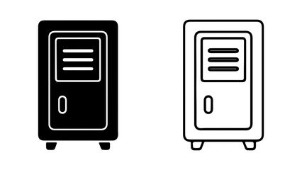 Obraz premium Computer tower icons with transparent background