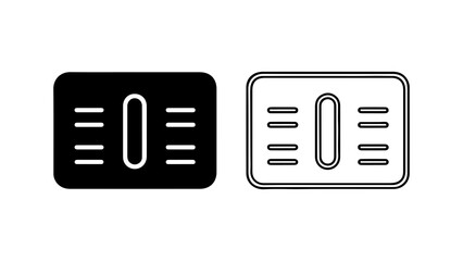 Control panel icon with transparent background