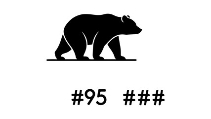 Bear walking with transparent background