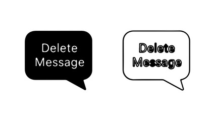 Delete message speech bubbles with transparent background