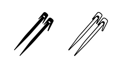 Chopsticks set with transparent background