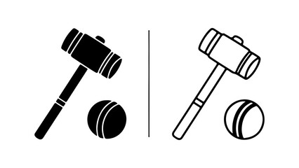 Gavel and ball with transparent background