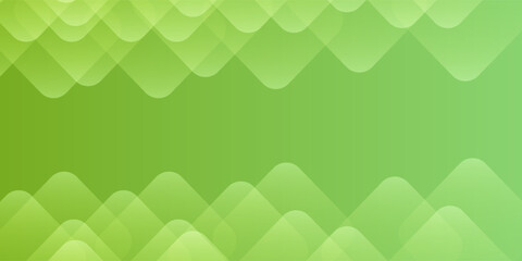 Bright Green Abstract Background With Layered Wave Pattern For Design And Branding
