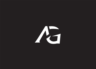AG creative initial logo design and letter logo