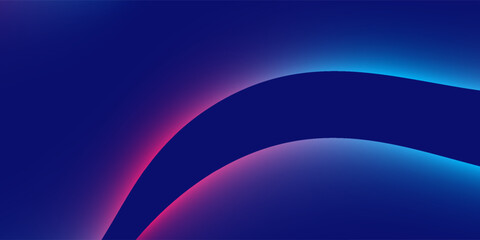 Modern blue and purple liquid wavy shapes futuristic banner. Glowing retro waves vector background abstract simple modern