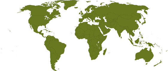 Obraz premium World Map Vector Outline SVG