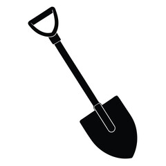 flat vector icon of garden shovel  minimal modern