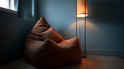 Modern luxury living room with sofa and lamp on Wall 