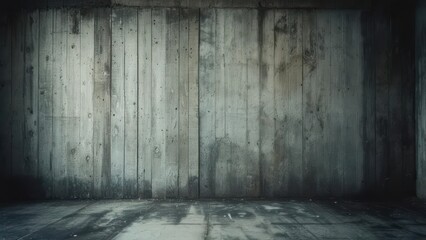 Eerie Wooden Room - Dark, Grungy, and Atmospheric Interior.