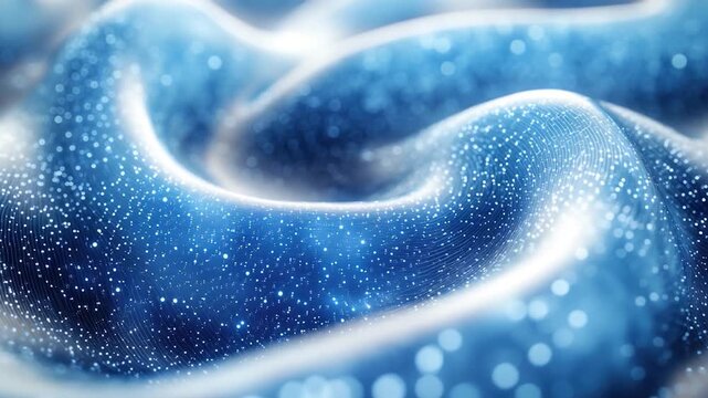 Close-up shot of blue fabric with white dots, suitable for textile or design illustrations