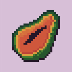 Obraz premium Pixel Illustration of Papaya