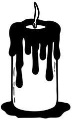 vector illustration of a wax
