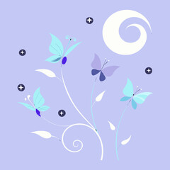 Graceful Butterfly Twirling Over a Daisy Field