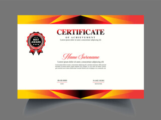 Professional modern clean certificate design template