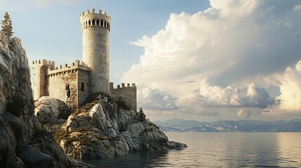 tower, castle, architecture, sky, medieval, building, old, history, stone, ancient, travel, fortress, historic,