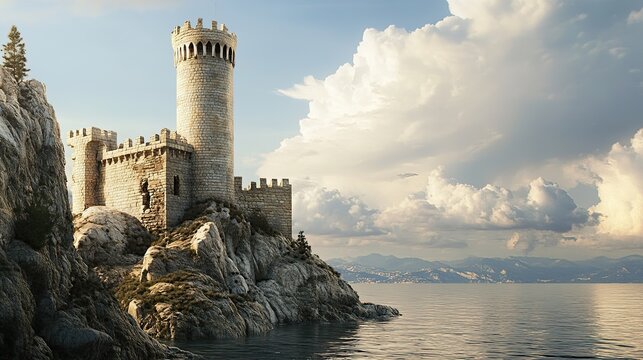 tower, castle, architecture, sky, medieval, building, old, history, stone, ancient, travel, fortress, historic,