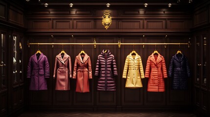 Luxurious Womens Outerwear Collection Elegance Fashion Showcase