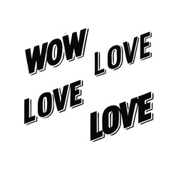 Dynamic 3D Word Vector Set: WOW and LOVE in Perspective