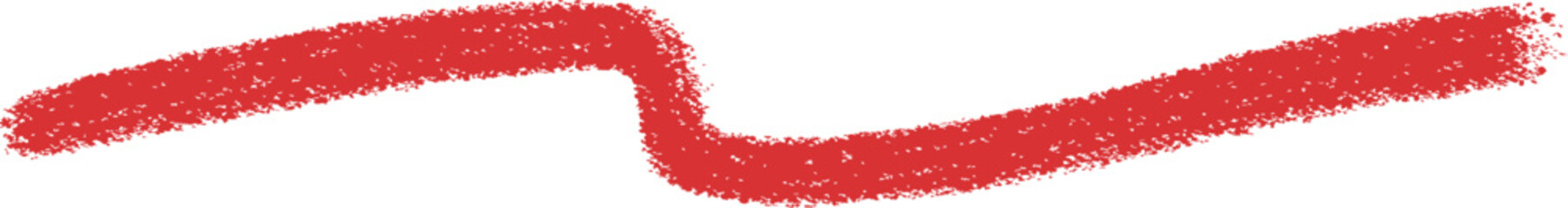 クレヨンタッチの赤い手書きのアンダーライン　Adobe Illustrator Artwork