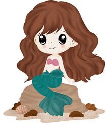 Cute little mermaid 
