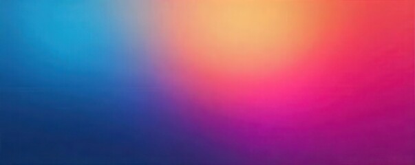 Obraz premium Smooth gradient transition from deep blue through purple to bright pink and yellow