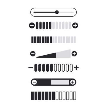 volume control, plus and minus vector design elements for apps or UI