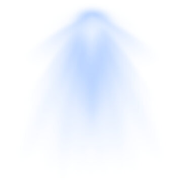 A single, bright, soft blue-white spotlight beam shining down from above onto a dark background.

