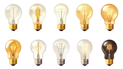 Diverse Light Bulbs Showcase in Modern Design Studio Environment