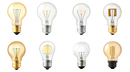 Multiple Light Bulb Designs Showcase, Home Decor, Graphic Illustrations, Modern Environment, Artistic Viewpoint, Versatile Concepts