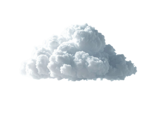 Eine flauschige Wolke, transparenter Hintergrund, PNG