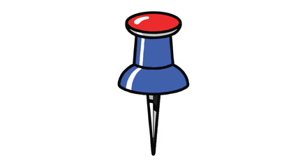 Fototapeta premium Pushpins outline icon vector