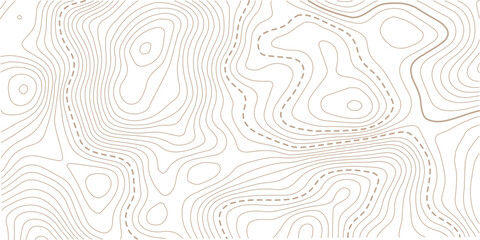 Abstract Topographic Pattern contour line map. Luxury gold abstract line art on transparent background image.Modern design with White background with topographic wavy pattern design.
