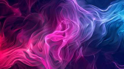 Fototapeta premium Abstract Fluid Gradient Background with Pink, Purple, and Blue Waves and Swirls