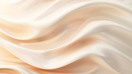 Fototapeta premium Elegant Abstract Background with Flowing Creamy Fabric Waves and Soft Light