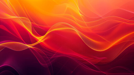 Abstract Red and Orange Flowing Waves Background, Elegant Wavy Lines with Subtle Texture