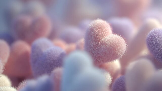 pink crystal heart falling moving flowing, fluffy, smooth, fabric, romance, valentine