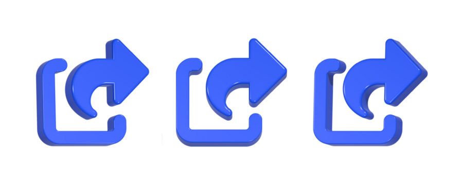 3d rendering design of share or export icon symbol