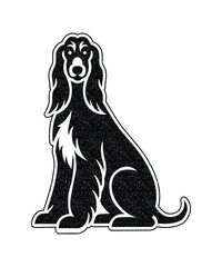 Elegant Cocker Spaniel Dog Silhouette Vector Illustration.