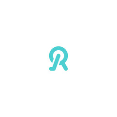 Letter R Reeled And Magnifying Glass Vector