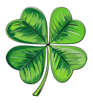 PNG A green clover leaf chandelier plant lamp.