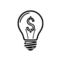 Light Bulb with Dollar