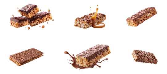 Crispy wafer chocolate set. wafer chocolate isolate on white.