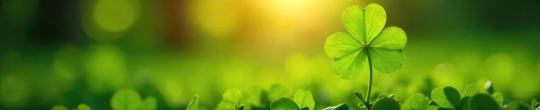 A four-leaf clover basking in sunlight, symbolizing serendipity and unexpected fortune  A vibrant image representing divine intervention and blessed chance ,  luck,  hope