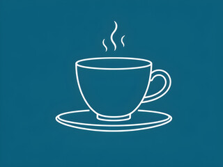 coffee cup, line art, minimal design, coffee illustration, one line drawing, simple outline, hot drink, steaming coffee, espresso, cappuccino, latte, black coffee, minimalist art, beverage icon, coffe