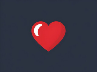red heart, love symbol, heart shape, romantic background, valentine concept, passion, affection, romance, love design, emotional art, heart illustration, simple heart, glossy heart, 3D heart, minimal 