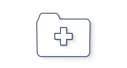 Fototapeta premium Doctor record file, Digital patient folder, Health management icon, Recordkeeping illustration, Health data storage, Confidential medical folder, Health info icon, Medical document vector, Organized r