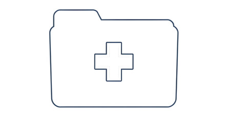 Fototapeta premium Healthcare system record, Medical file design, Health chart vector, Secure record folder, Hospital folder icon, Doctor record file, Digital patient folder, Health management icon, Recordkeeping illust