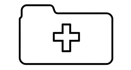 Fototapeta premium Health document design, Secure medical folder, Healthcare file symbol, Digital record icon, Medical archive vector, Health report illustration, Clinic record file, Medical data folder, Patient folder 