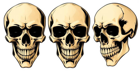 Skull isolated vector, Skull decorative element, Skull minimalist shape, Skull gothic design, Skull stencil vector, Skull sinister logo, Skull dark symbol