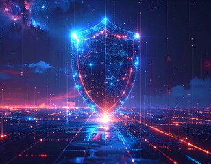 Digital shield protecting network infrastructure against cosmic background